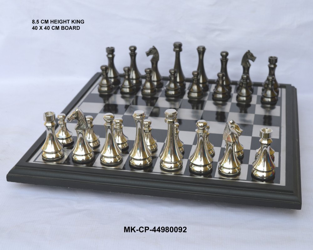 MKI Gold and Nickel Metal Chess Set Price in Moradabad, Uttar