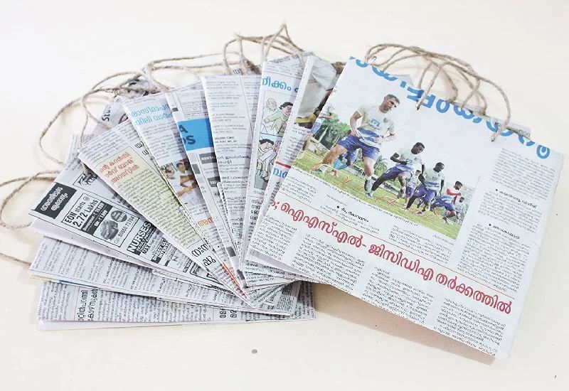 Multicolor News Paper Bags, For Shopping, Capacity: 2kg Price in