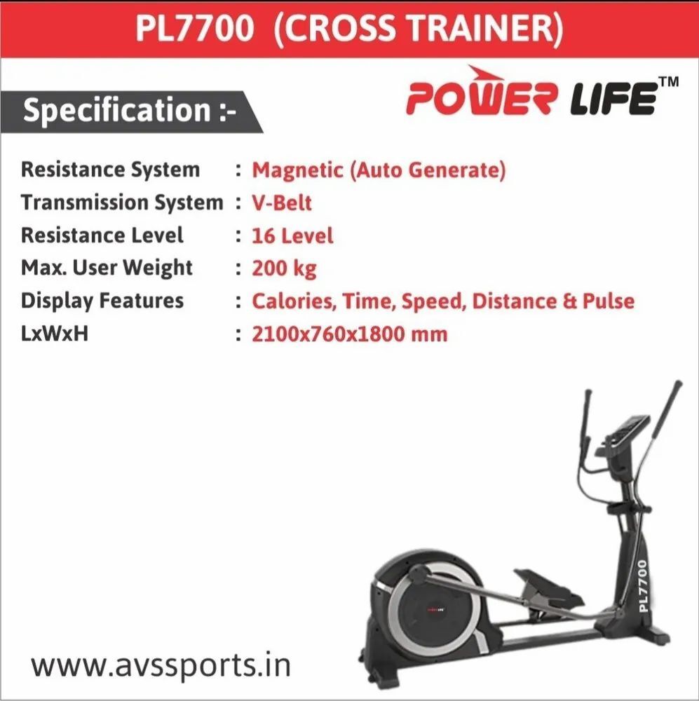 PL7700 Cross Trainer Price in Meerut, Uttar Pradesh – ₹45,000 POWER LIFE  FITNESS