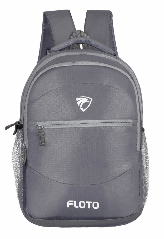 Plain Polyester 20L Grey Floto College Backpack Bag Price in
