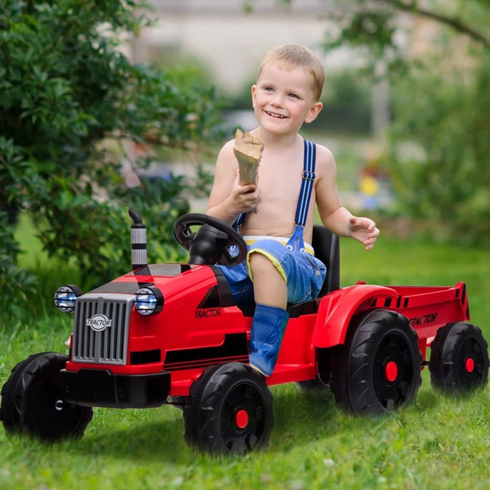 Plastic Red Battery Operated Ride On Tractor Price in Nagpur, Maharashtra –  ₹10,499 KHELOKUDOO