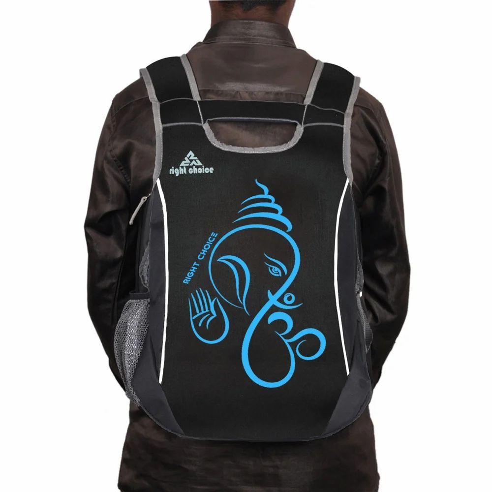 Polyester 10L Black Religious Printed School Bag, For Casual