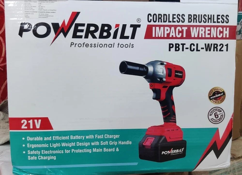 POWERBILT Cordless Impact Wrench Pbt Cl Wr21, 21V Manufacturer & Seller