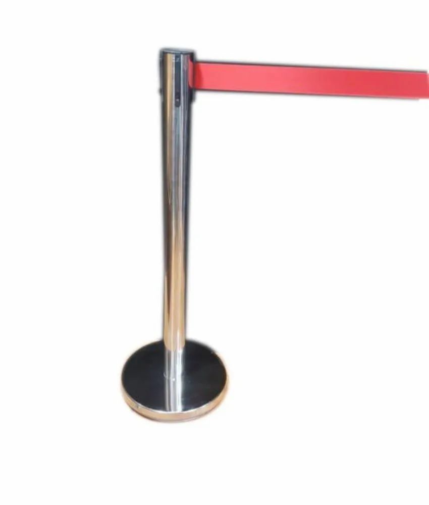 Round (head) Glossy Queue Manager Stand, For Malls Manufacturer
