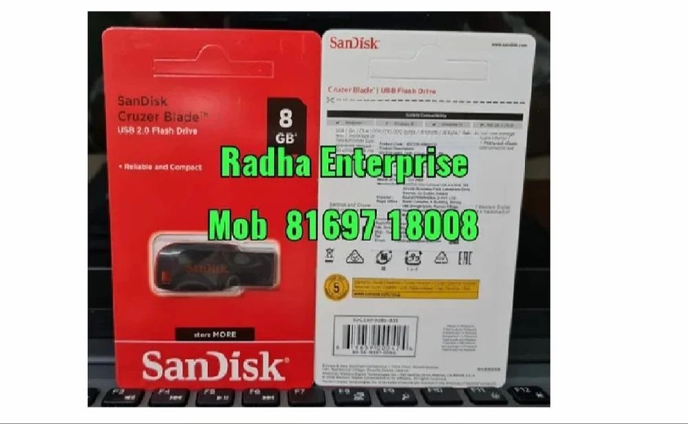 Sandisk 8gb Mini Pendrive SanDisk Cruzer Blade 8GB USB Pen Drive