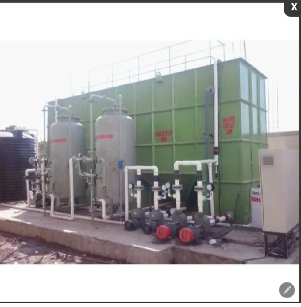 Sewage Treatment Industrial WastewaterTreatment Plant, 100 KLD, 0.5 kW