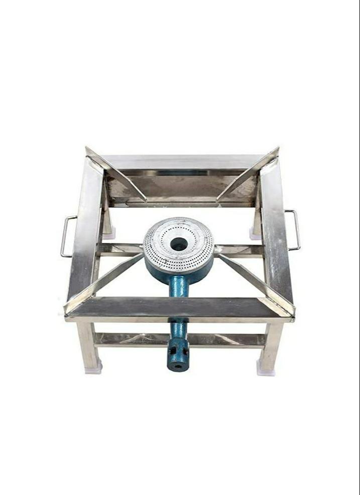 Single Burner High Pressure Commercial Gas Stove, Stainless Steel