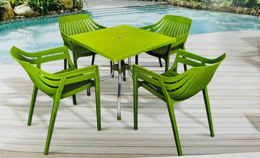 Square Supreme Plastic Dining Table Set, 4 Seater Manufacturer & Seller