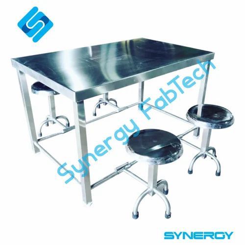 Stainless Steel Dining Table Set, 4 Seater in Mumbai SYNERGY FABTECH