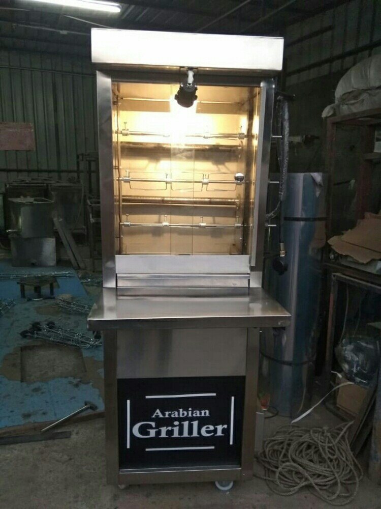 Stainless Steel Electric / Gas Chicken Rotary Grill Machine delux model