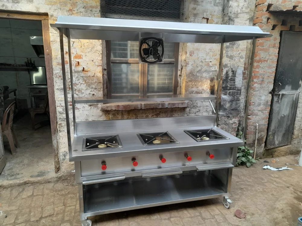 Stainless Steel Rectangular Fast Food Counter in Varanasi SWASTIK