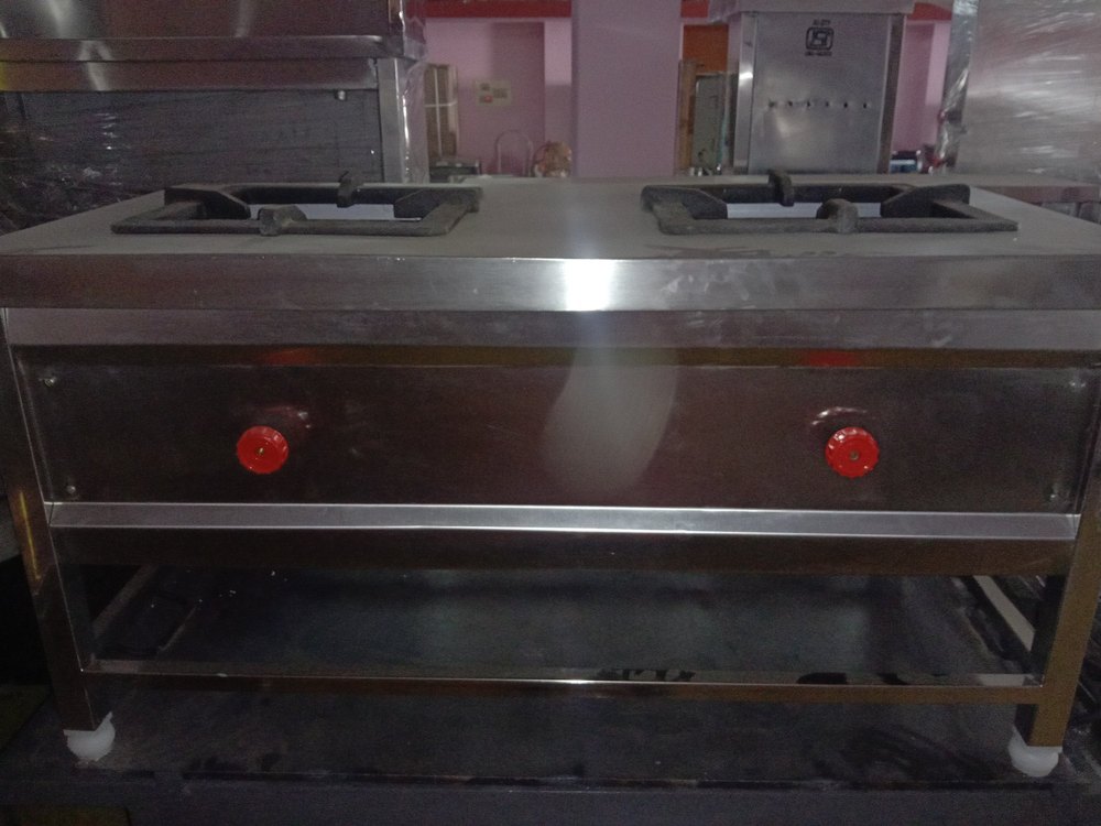 Stainless Steel Two Burner Gas Stove, Size 2 *4 Manufacturer & Seller