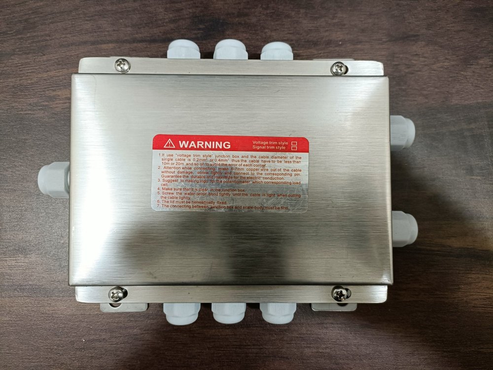 Stainless Steel Weighbridge SS Junction Box 8 Loadcell, 208mm X 153mm X