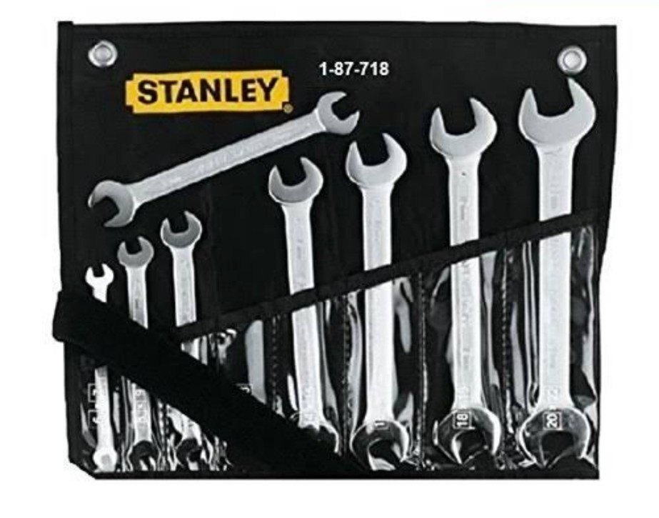 Stanley 87718 8 Pieces Double Open End Slimline Spanner Set
