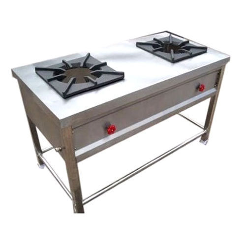 Two Burner Commercial Gas Stove, Size(mm) 12x32x30 mm, Model No. M2D