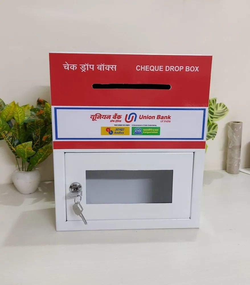 Union Bank of India metal small cheque Drop box Manufacturer & Seller
