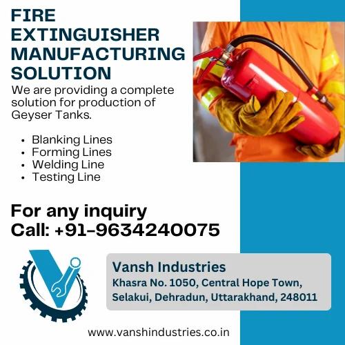 Vansh Mild Steel Fire Extinguisher Manufacturing Plant Solution, For