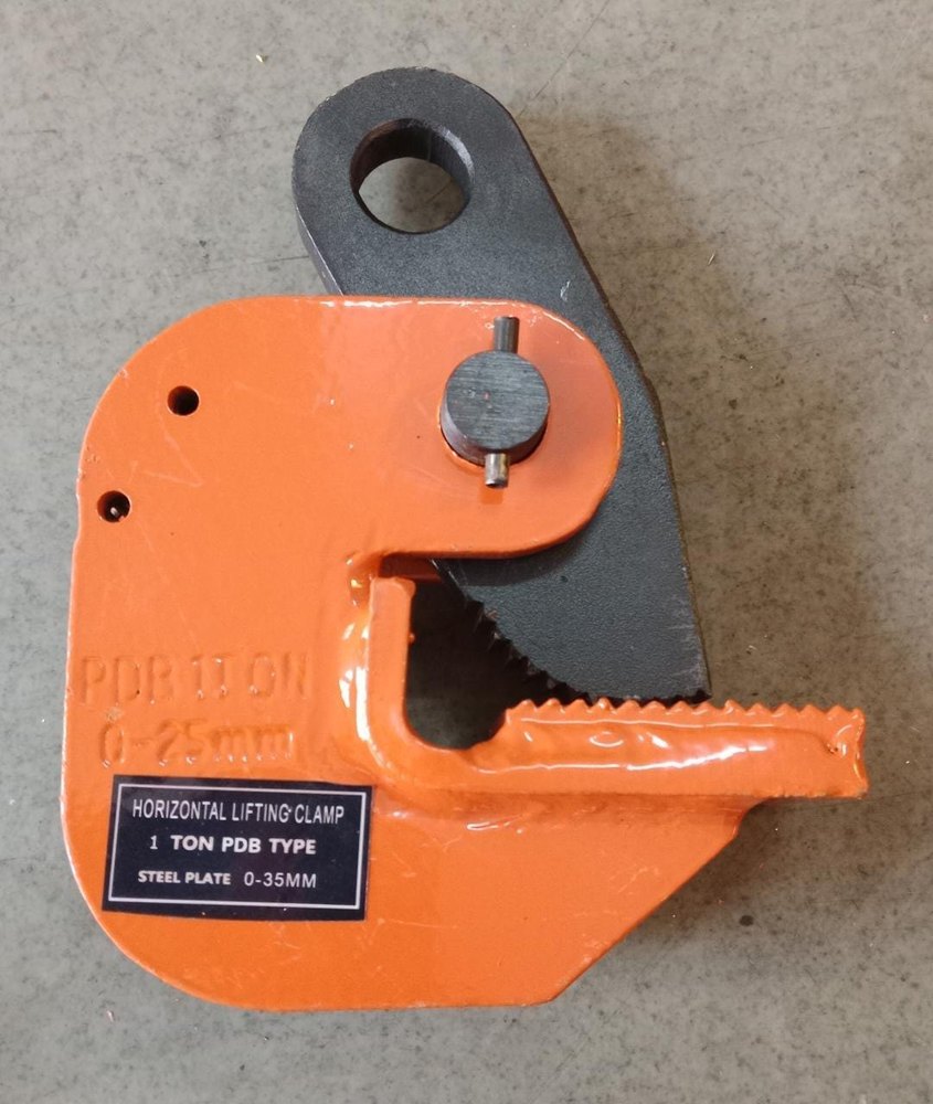 VTAL ORANGE HORIZONTAL PLATE CLAMP, For LIFTING OF PLATES, Size 1 Ton