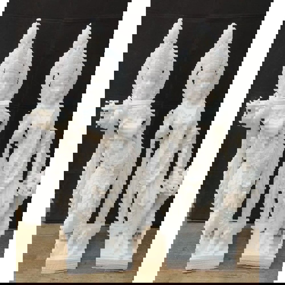 White Marble Radha Krishna Statue Set, Home in Jaipur GOVINDAM MURTI ART