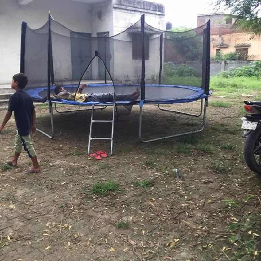 16 Feet Steel and Fabric Jumping Jhula 16ft, For Kids Play Area, Model Name/Number