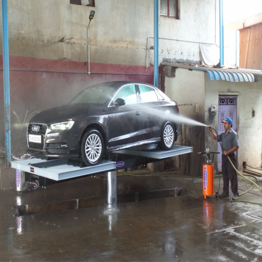 2 Post Chrome Plated Car Washing Lift, for Parking,Servicing