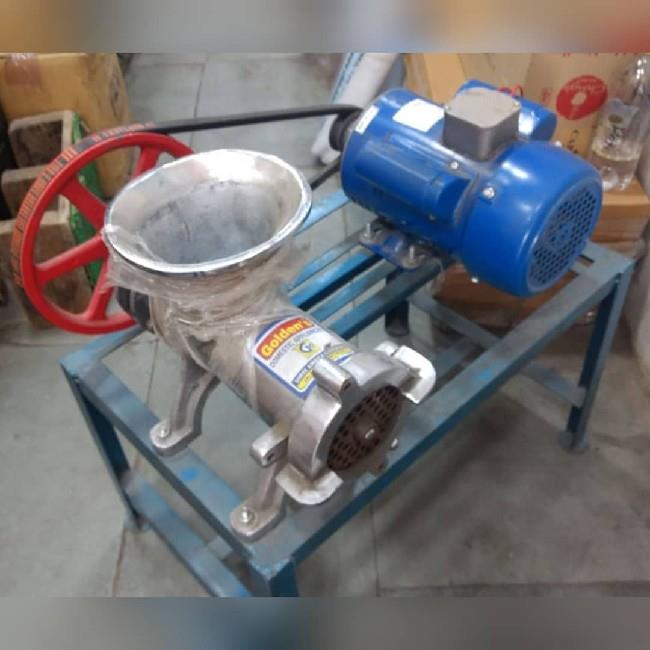 Meat Mincer 32# Floor Model with 1HP Godrej Motor Fitted On Iron Stand