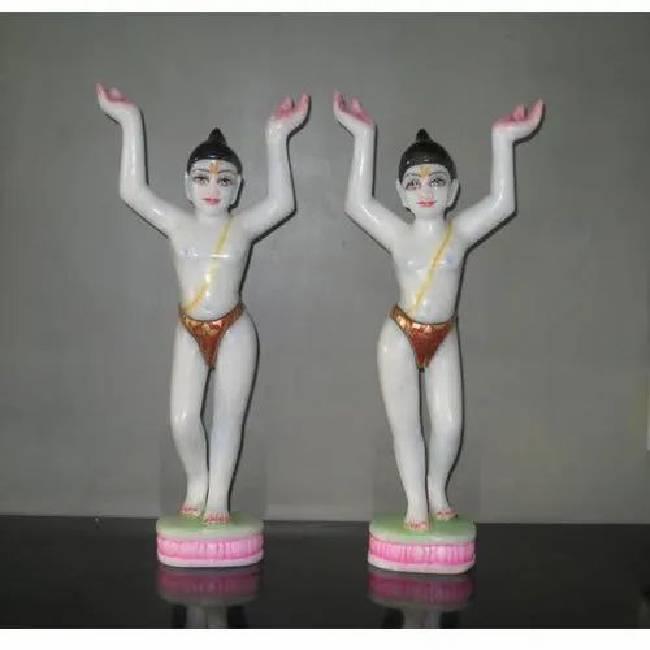 Radha Krishna SKCON murti 12inc Vietnam marble