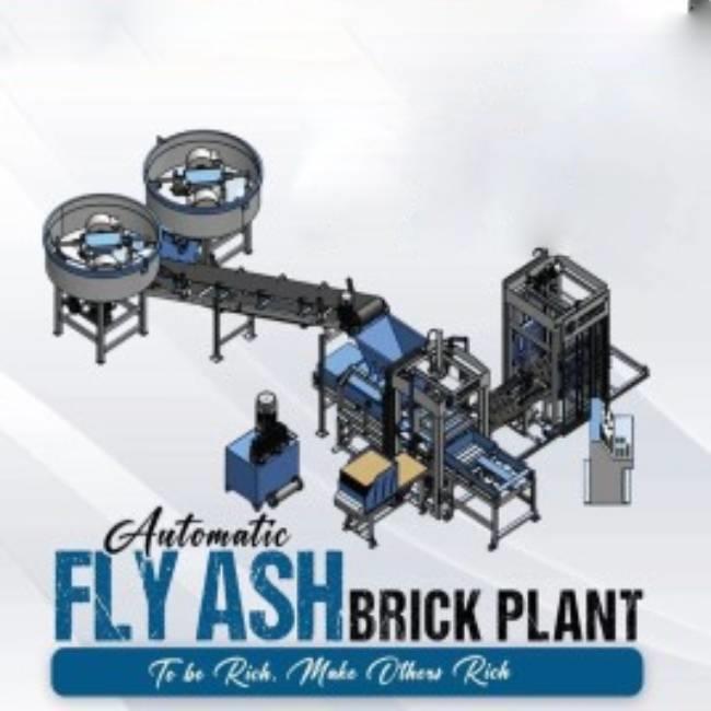 Automatic Solid MS Fly Ash Brick Making Plant, 500 Bricks