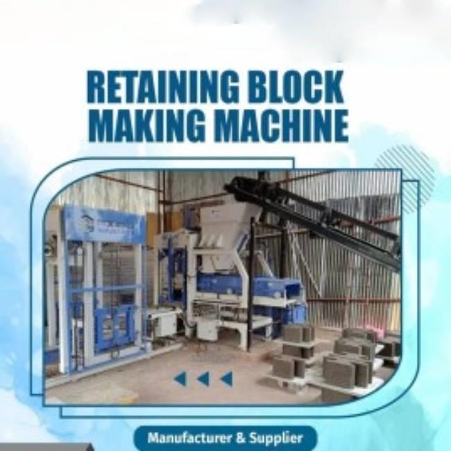 Automation Grade: Fully Automatic Retaining Block Making Machine, Capacity: 500-1000 Blocks per hour