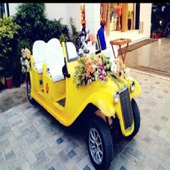4 Yellow Electric Royal Golf Buggy Cart