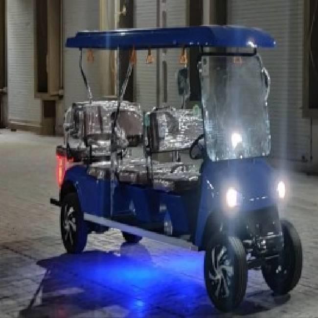 Grey Golf cart