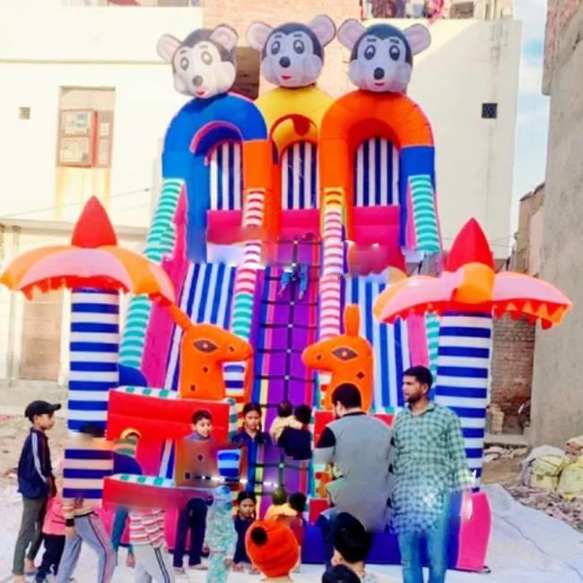 3 Line Inflatable Bouncy Slider