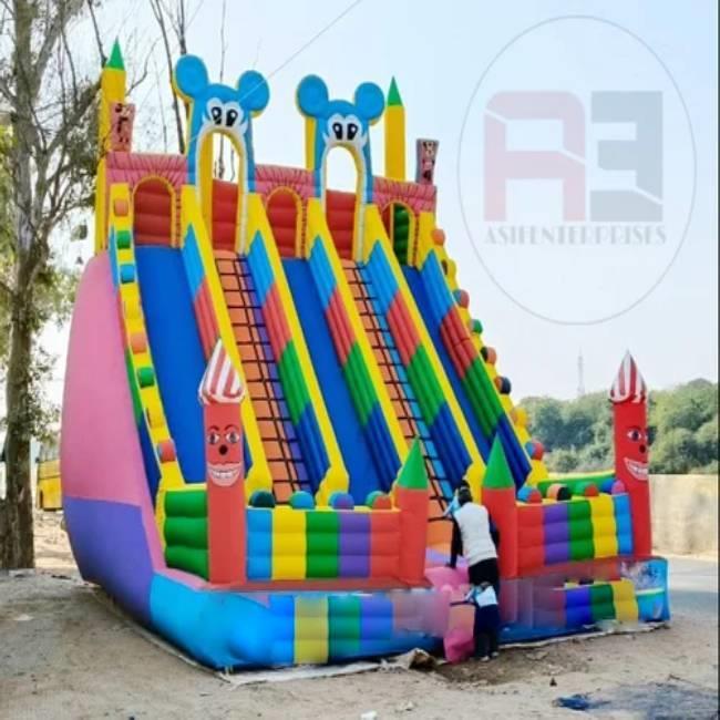 5 Line Micky Mouse Inflatable Slide