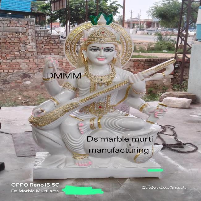 Saraswati marble murti 3 feet