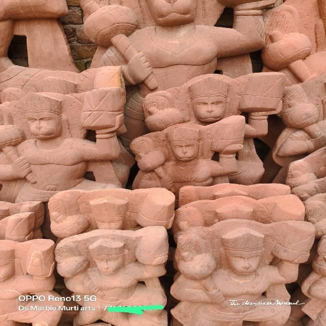 Red stone hanuman 2 feet