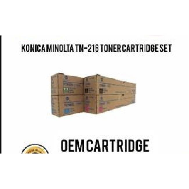 Konica Minolta Original TN216 Color Toner Cartridges Set, Page Yield: 3000 Pages