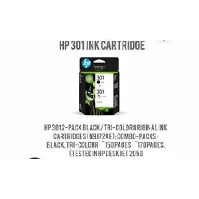 hp 301 combo ink cartridge