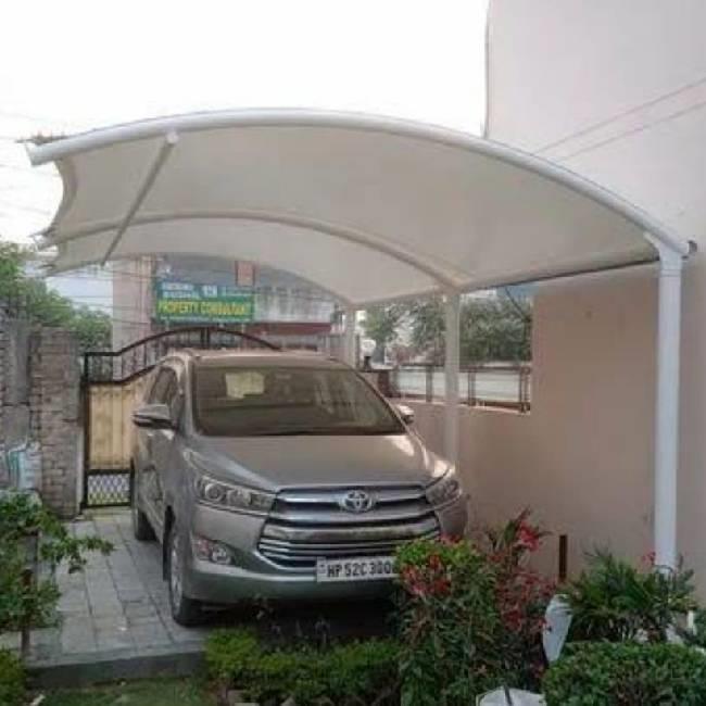 Under Light Weight Car Parking Structure