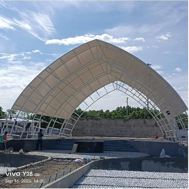 Basketball stadium tensile