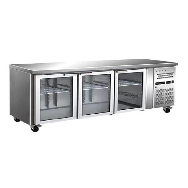 3 Glass Door Undercounter Refrigerator