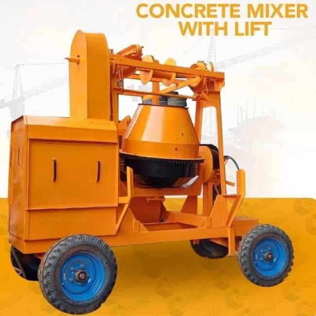 Automatic Concrete Mixer With Lift
