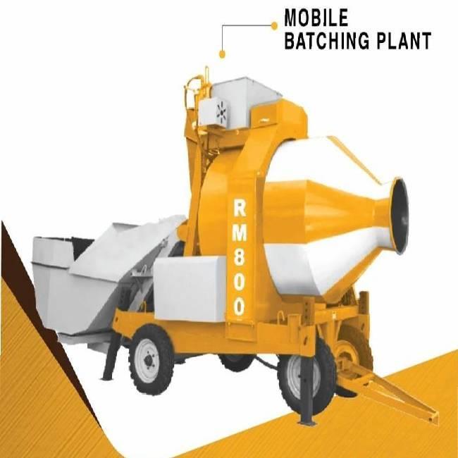 Mini Mobile Reversible Concrete Batching Plant, Rm 800