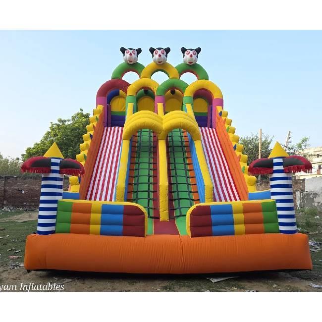 4 Line Kids Inflatables Bouncy Slide