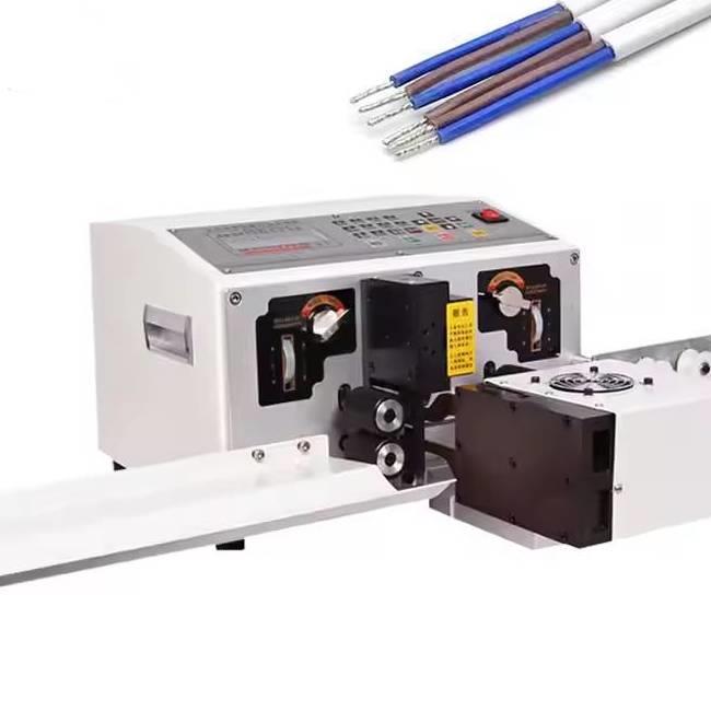 Flat Sheath Wire Peeling Machine With Twisting Multi Core Wire Stripper Two Cords Flat Cables Cut And Strip Equipment