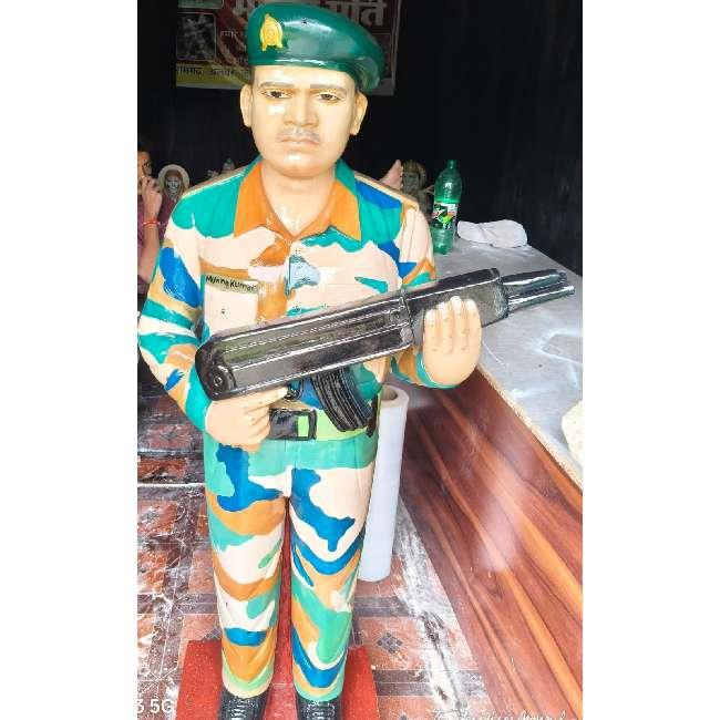 Army man human marble Murti statue 6 feet
