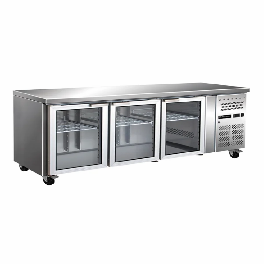 3 Glass Door Undercounter Refrigerator, 339