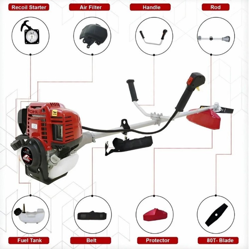 35.8 CC 4 Stroke Petrol Engine Brush Cutter