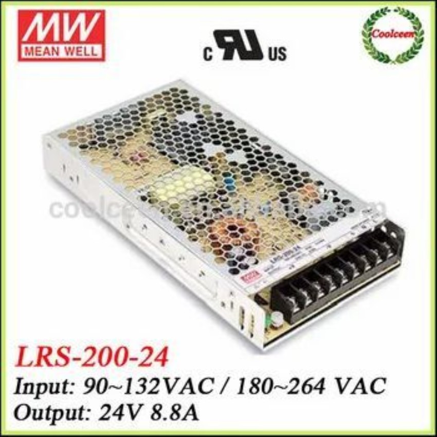 4.5AMPS LRS-200-24 SMPS Switched Mode Power Supply, Output Voltage: 24VDC, Input Voltage Range: 230V