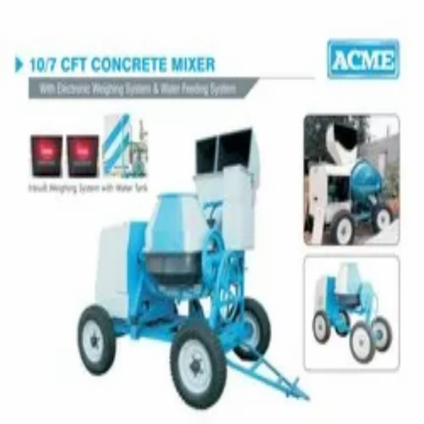 6 Hp Kirloskar Diesel Engine Semi-Automatic Mobile Cement Concrete Mixer, 1200 kg, Capacity: 400 Litres