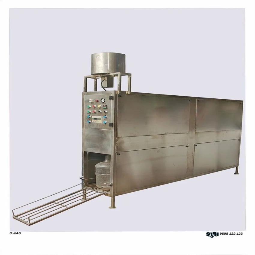 Automatic 20 Liter Jar Rinsing Filling Capping Machine, 100 Jars/Hr